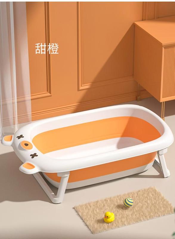 وان چرمی تاشو رنگ نارنجی