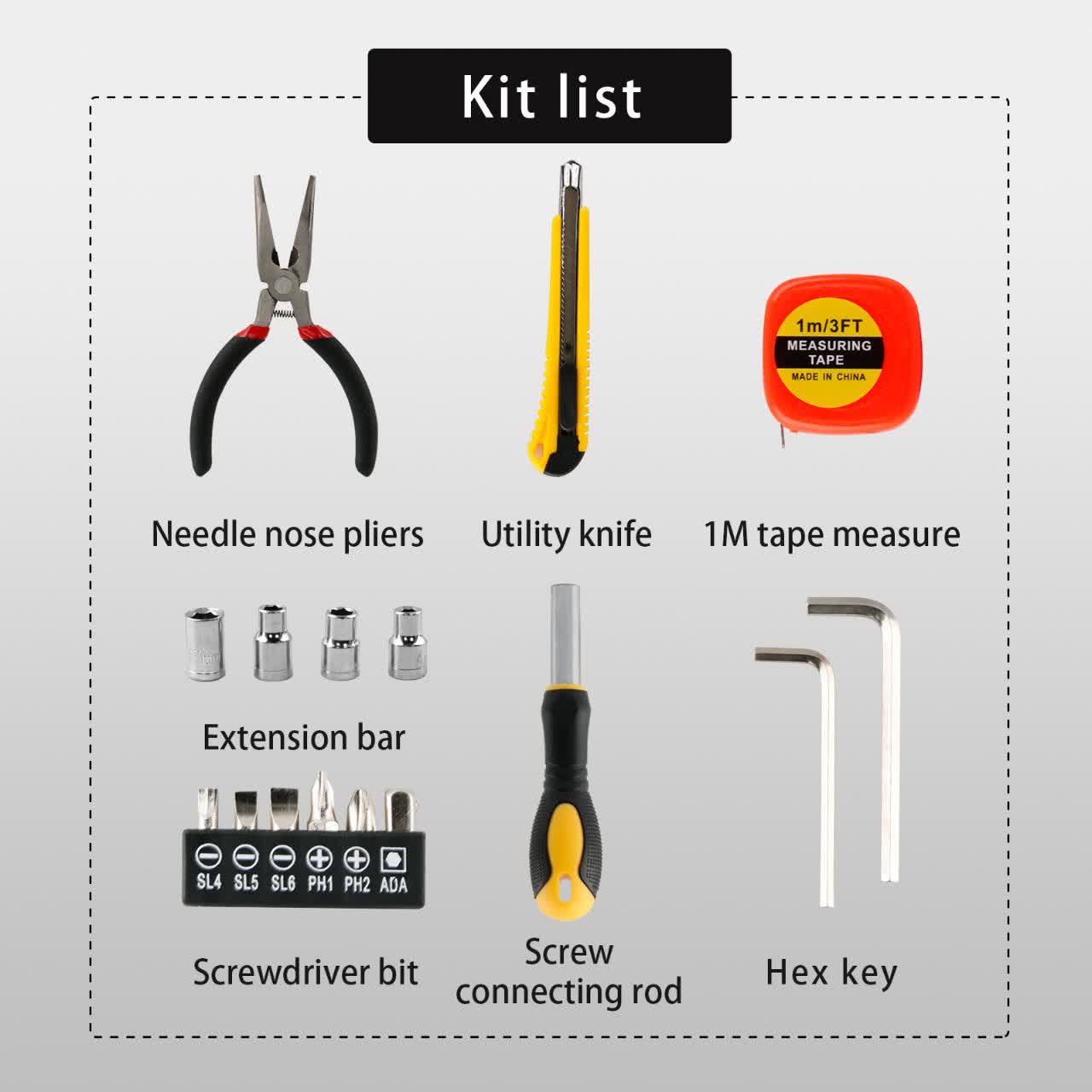 جعبه ابزار سولار مدل 7739 با چراغ قوه شارژی