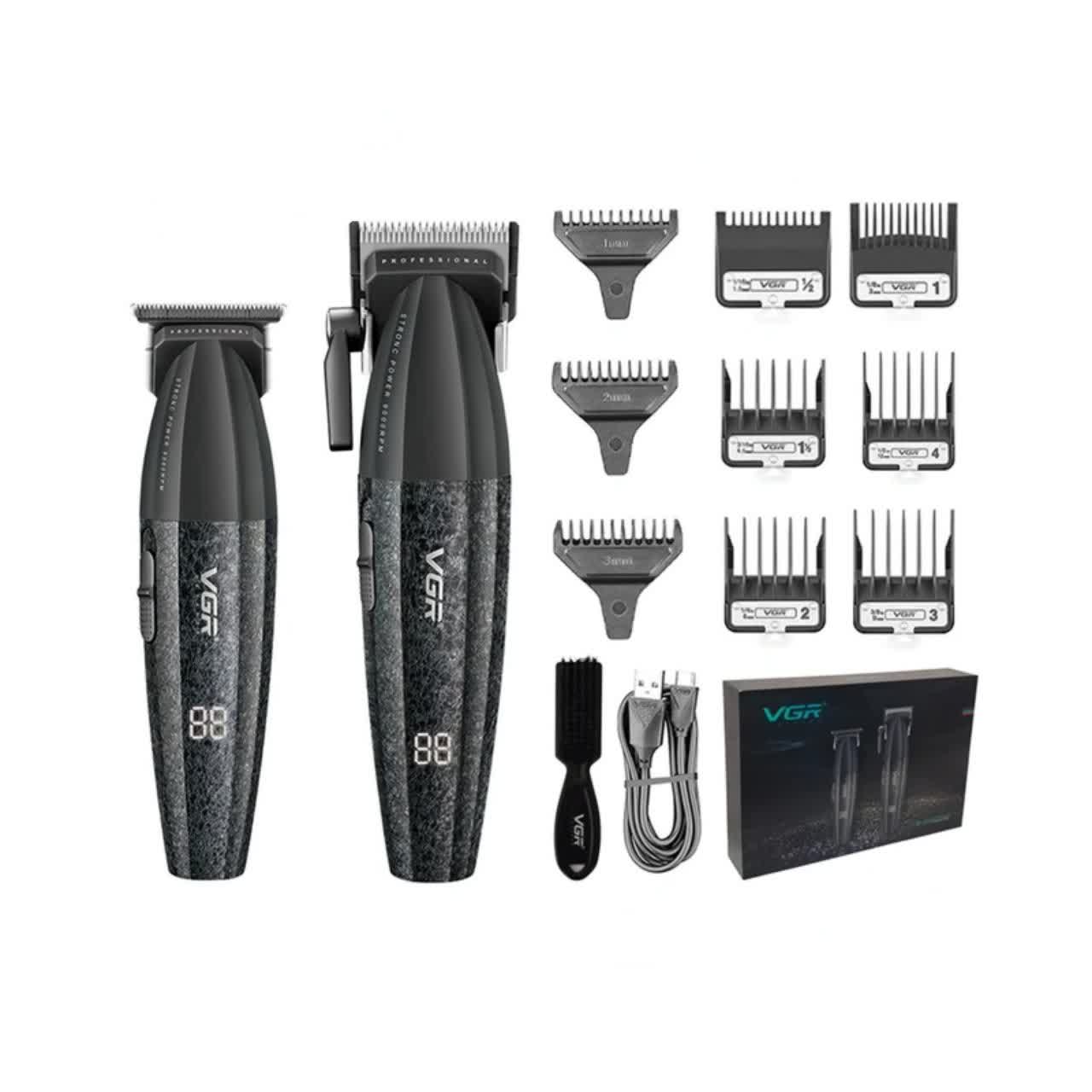 ست ماشین اصلاح حرفه ای حجم زن و خط زن وی جی آر مدل VGR V-640