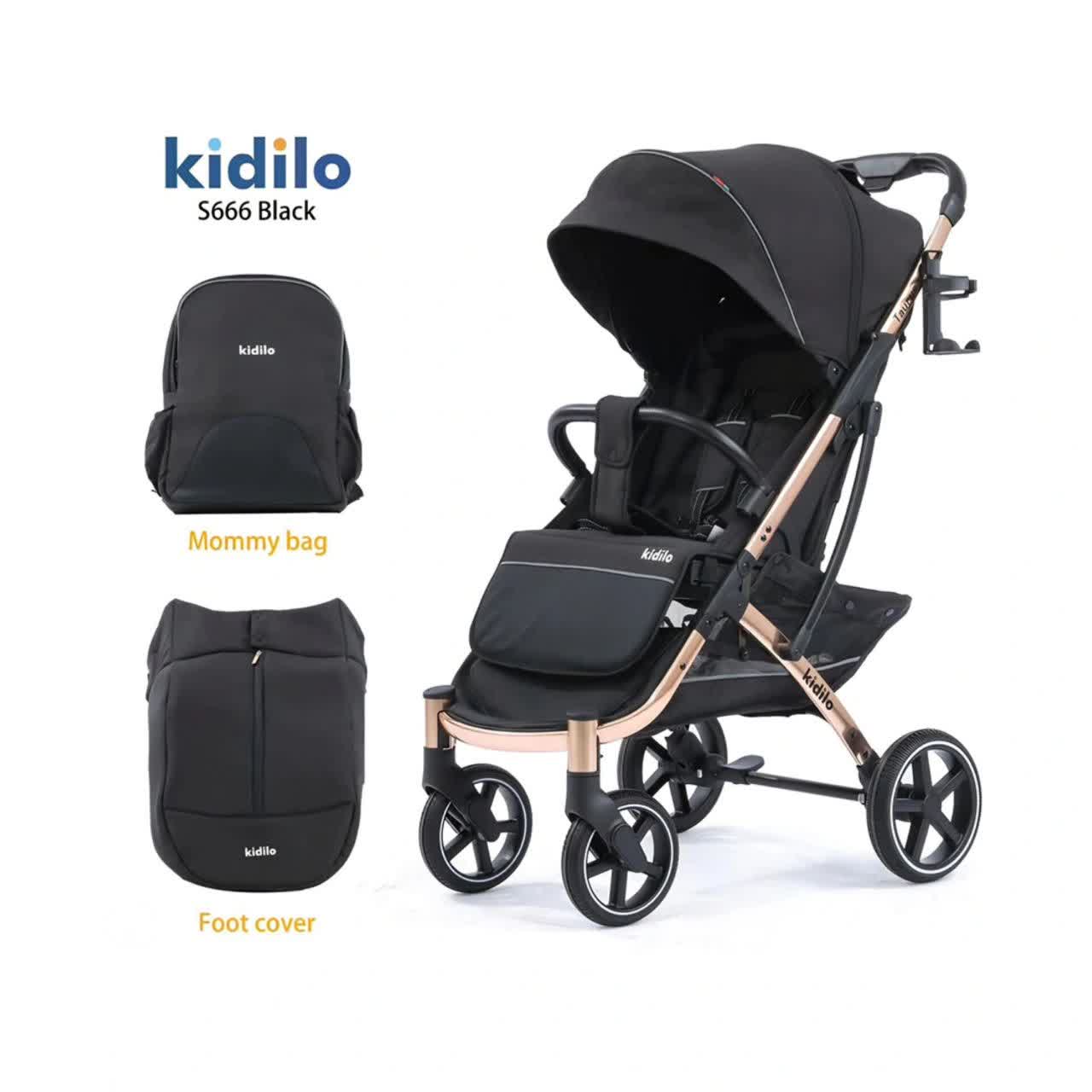 کالسکه هواپیمایی کیدیلو kidilo مدل s666 مشکی