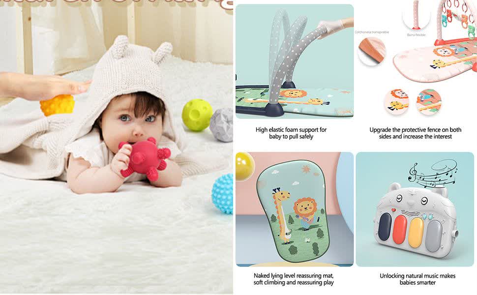 تشک بازی موزیکال کودک چراغدار برند یولین Youleen