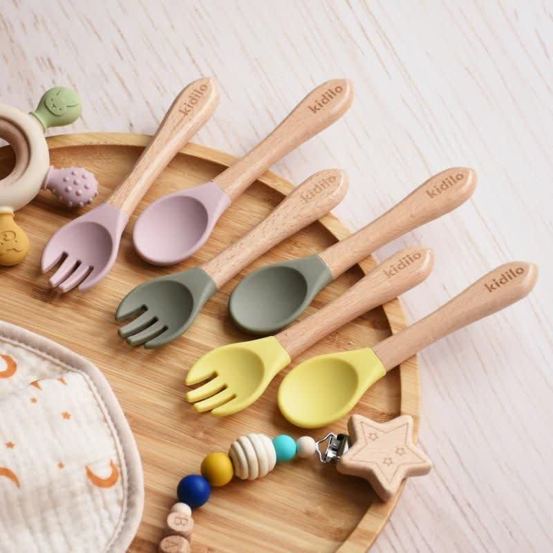 ست قاشق چنگال سیلیکونیO263-Kidilo