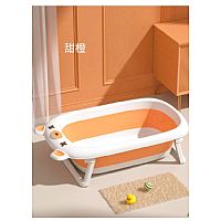 وان چرمی تاشو رنگ نارنجی