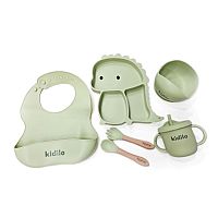 ست ظرف غذای سیلیکونی kidilo طرح دایناسور