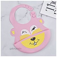 پیشبند سیلیکونی خرگوش صورتی